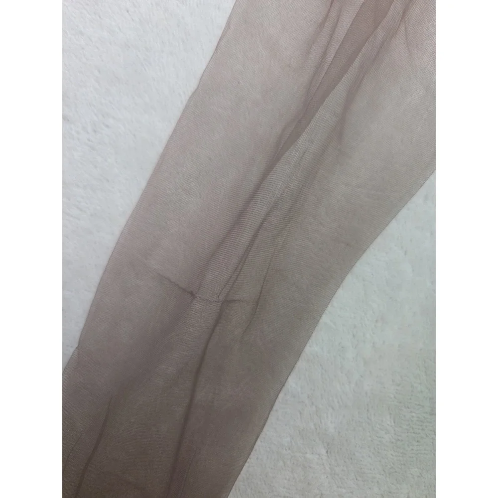 Vtg French Room Super Sheer Sandal Foot STANZA Garter Nylon Stockings Size 9 M
